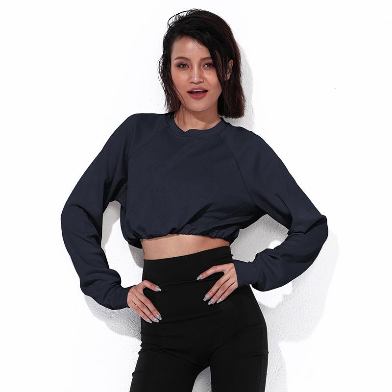 BC Women Crop Sports Sweater Loose Lazy Style Top WT012 - BodyCarver