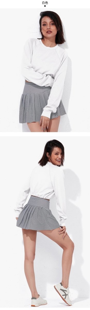 BC Women Crop Sports Sweater Loose Lazy Style Top WT012 - BodyCarver