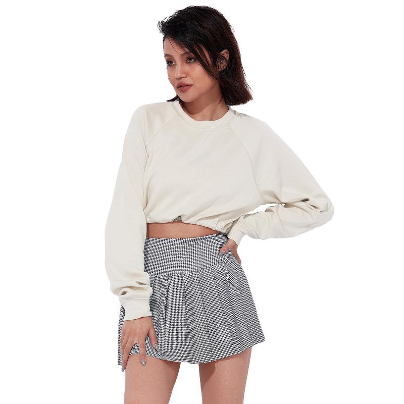 BC Women Crop Sports Sweater Loose Lazy Style Top WT012 - BodyCarver