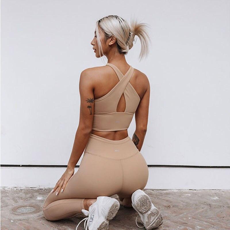 BC Women Cross Back Sports Bra Fitness Gym Yoga Top WB013 - BodyCarver