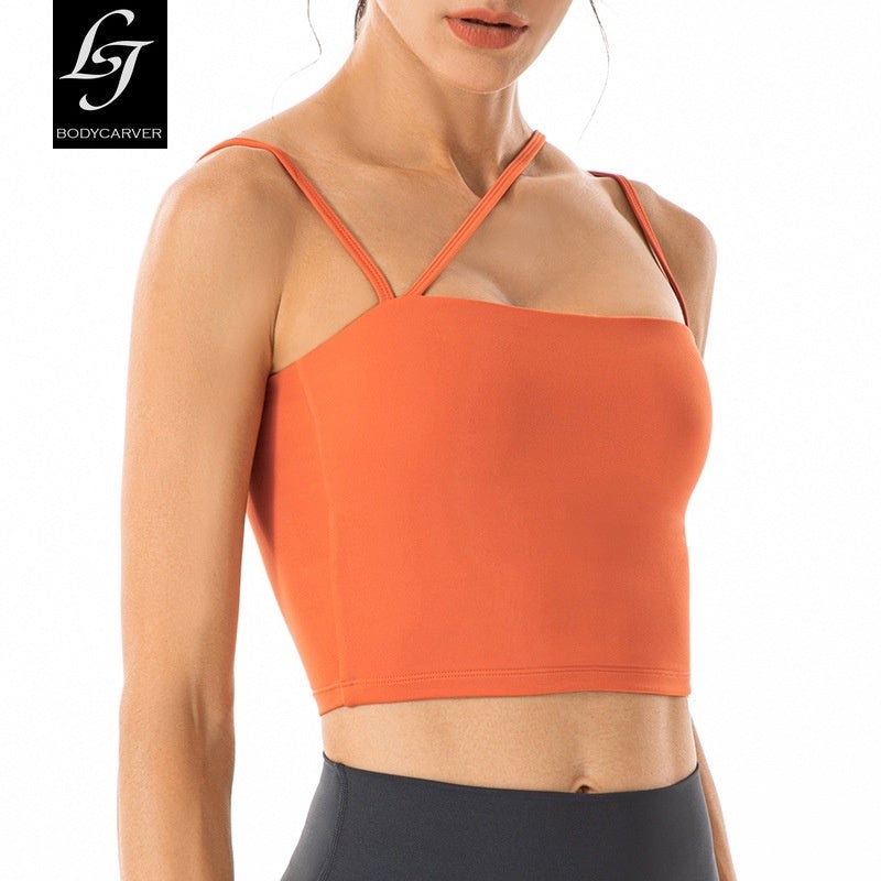 BC Women Sports Bra Running Fitness Bra Thin Shoulder Girdle Beautiful Back Yoga Vest WB014 - BodyCarver