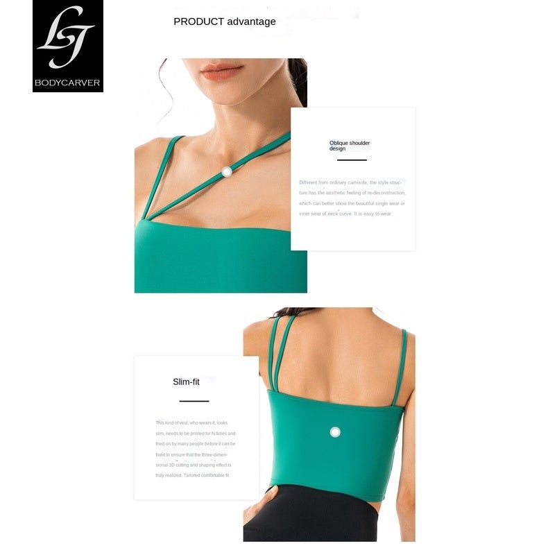 BC Women Sports Bra Running Fitness Bra Thin Shoulder Girdle Beautiful Back Yoga Vest WB014 - BodyCarver