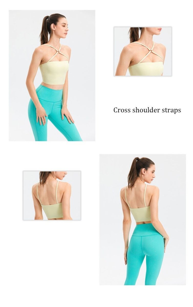 BC Women Sports Bra Shoulder Strap Yoga Top Shockproof Brassiers Sportwear WB011 - BodyCarver