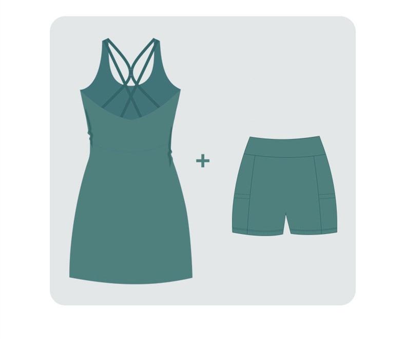 BC Women Sports Tennis Dress with Shorts and Chest Pad WS011 - BodyCarver