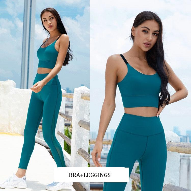 BC Women Sportswear Set Shockproof Sports Bra And Hip Lift Yoga Legging Fitness Tracksuits WS012 - BodyCarver