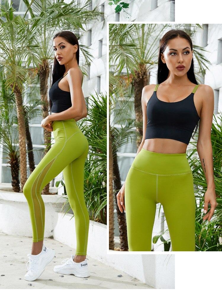 BC Women Sportswear Set Shockproof Sports Bra And Hip Lift Yoga Legging Fitness Tracksuits WS012 - BodyCarver