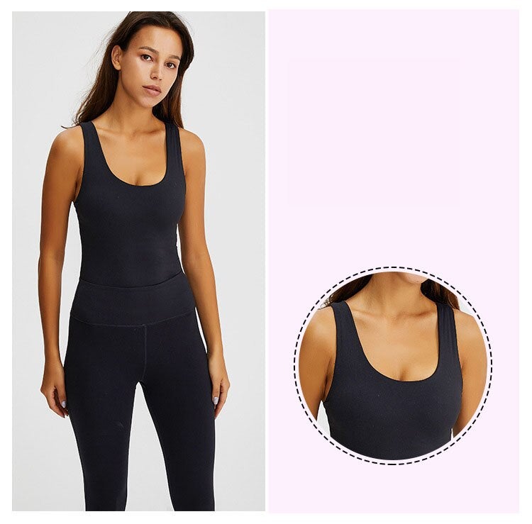 BC Women Yoga Jumpsuit Sleeveless Gym Clothing Set with Pad WJ020 - BodyCarver