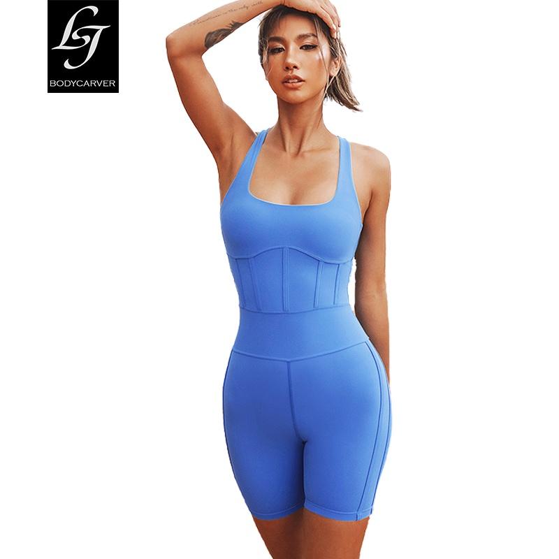 BC Women Yoga Training Jumpsuit PRO Buttery Fabric Sports Fitness Dance Clothes WJ019 - BodyCarver