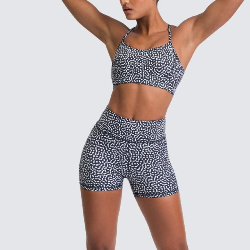 BC Workout Yoga Set Women Fitness Clothing Jogging Gym Clothes Beauty Back Sports Bra Running Bike Shorts WS021 - BodyCarver