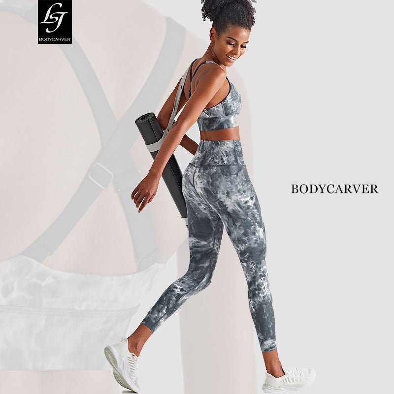 BC ZEBRA Sports Wear Women Ultra Buttery Yoga Pants Tie Dye Sports Bra Fitness Gym Suit Breathable Elastick Excercise Set Wear - BodyCarver