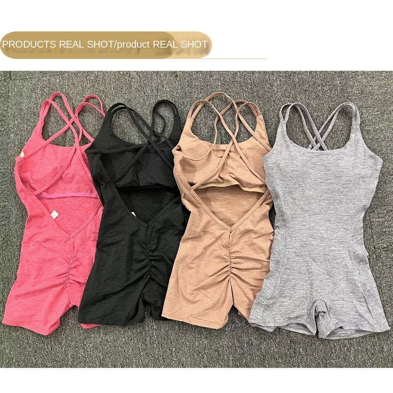 BODYCARVER 2.0 Beauty Back One-Piece Yoga Jumpsuit Women Padded Buttery Fitness Sports Bodysuit Tight Fitness Yoga Jumpsuit Women - BodyCarver