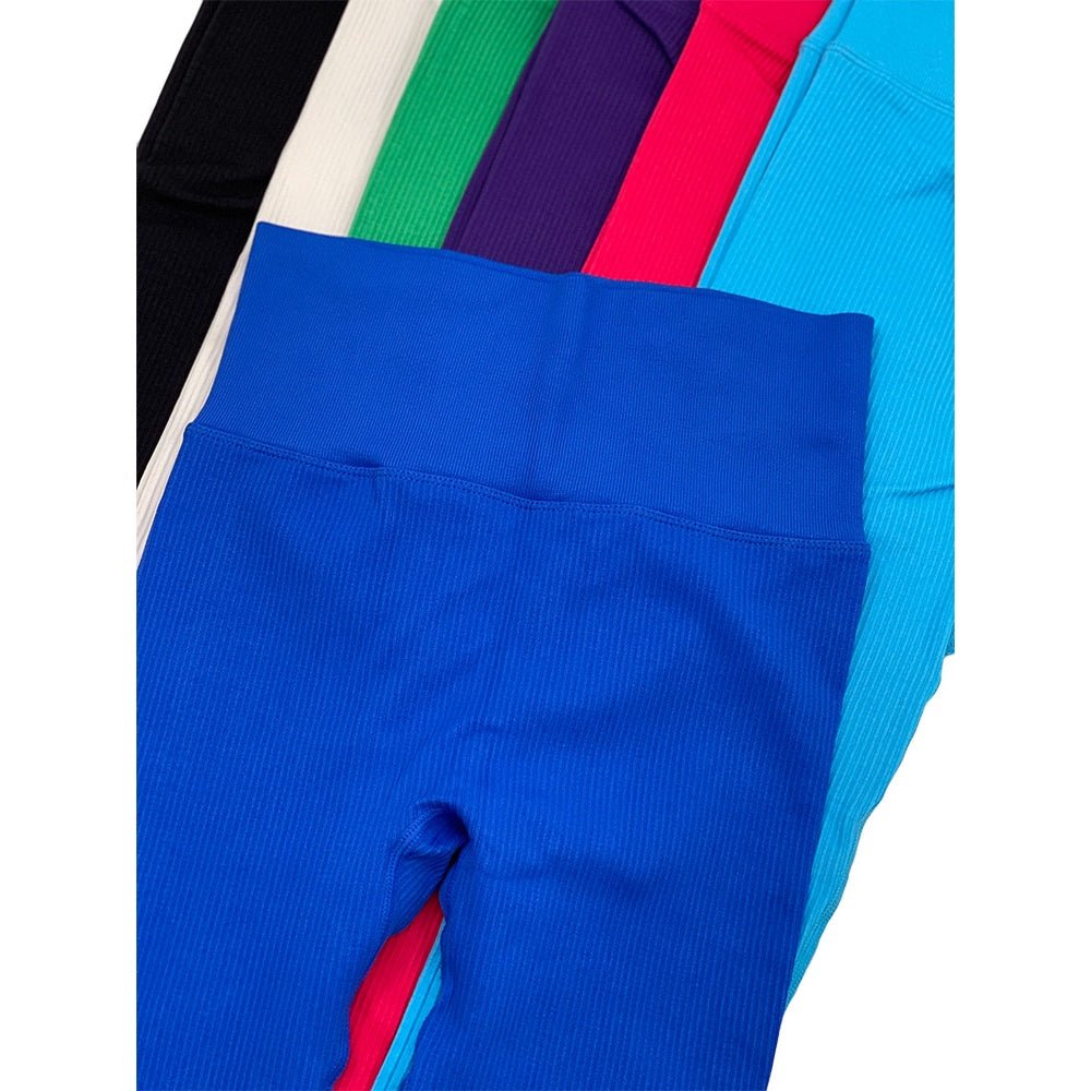 BODYCARVER 23ss Rainbow Sports Wear Set Women Fitness Running Suit Single Shoulder Sports Bra 7 Colors High Elastic Sports Pants - BodyCarver