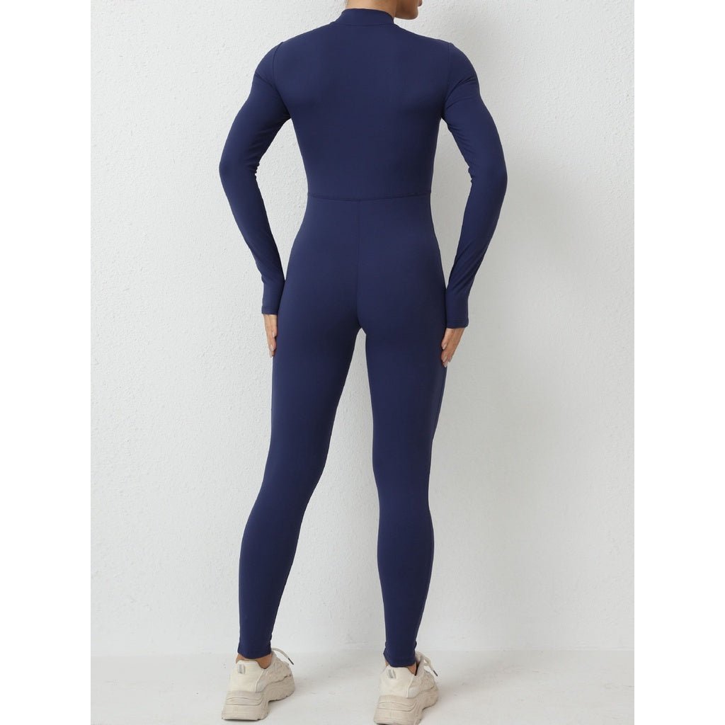 BODYCARVER 2nd Gen Yoga Bodysuit Women Long Sleeve One-Piece Jumpsuit With Build-In Bra YKK Zip Athleisure Hip Lifting And Back Beauty Yoga Dancing Onesie - BodyCarver
