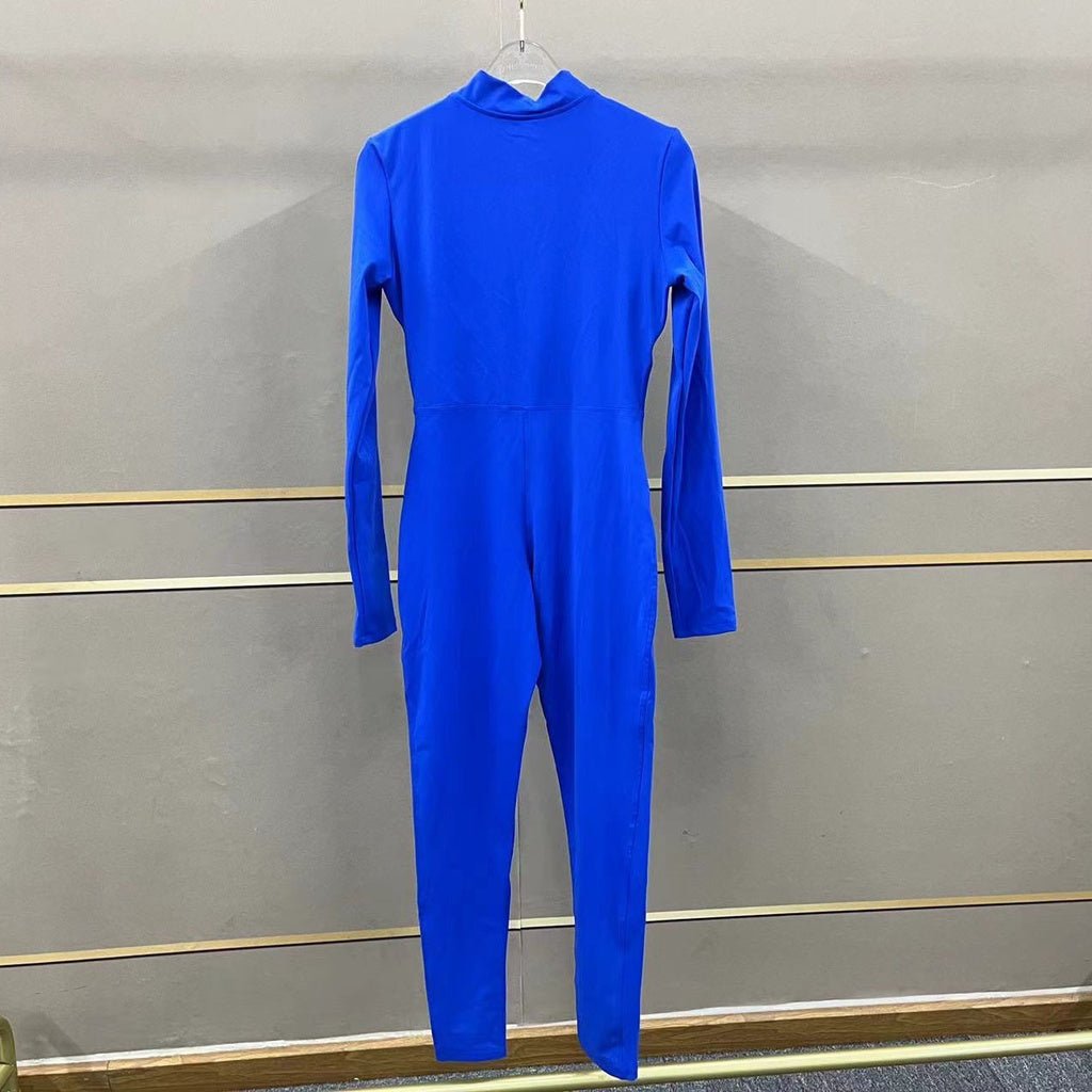BODYCARVER 2nd Gen Yoga Bodysuit Women Long Sleeve One-Piece Jumpsuit With Build-In Bra YKK Zip Athleisure Hip Lifting And Back Beauty Yoga Dancing Onesie - BodyCarver