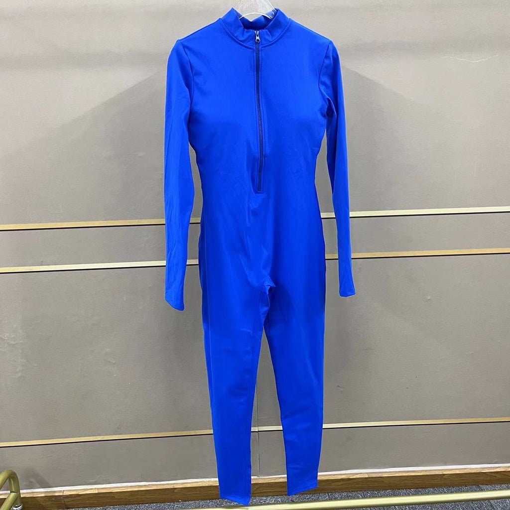 BODYCARVER 2nd Gen Yoga Bodysuit Women Long Sleeve One-Piece Jumpsuit With Build-In Bra YKK Zip Athleisure Hip Lifting And Back Beauty Yoga Dancing Onesie - BodyCarver