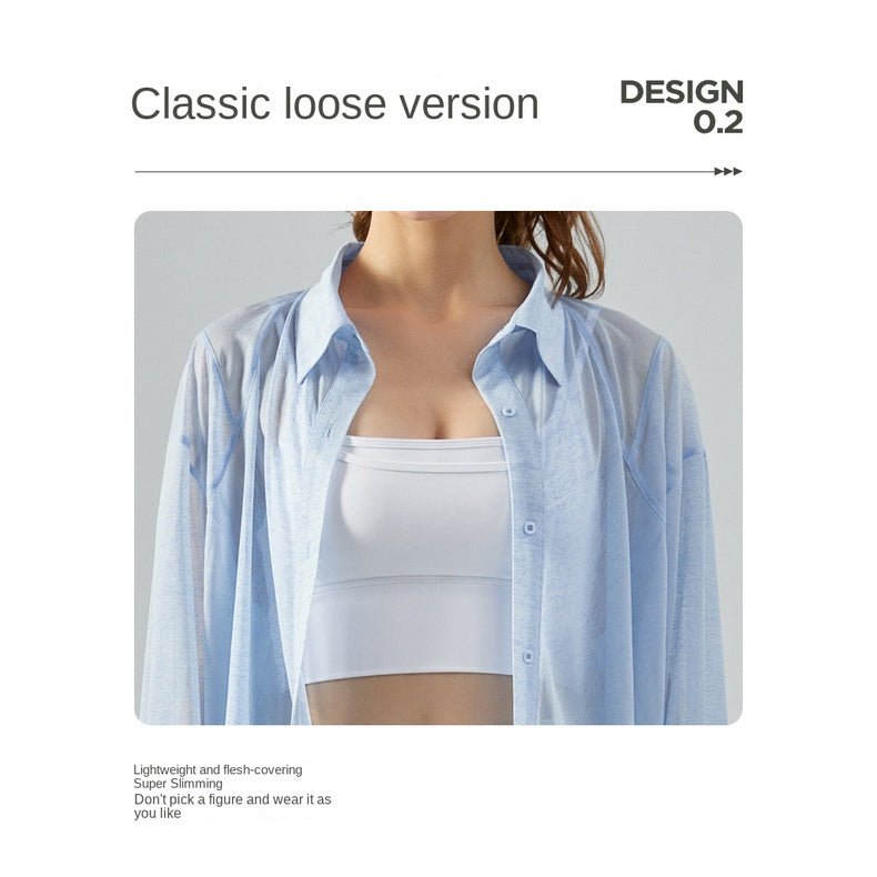 BODYCARVER Breathable Outdoor Casual Shirt Women Long Sleeve Sunproof Mesh Yoga Sports Top - BodyCarver