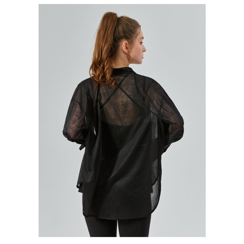 BODYCARVER Breathable Outdoor Casual Shirt Women Long Sleeve Sunproof Mesh Yoga Sports Top - BodyCarver