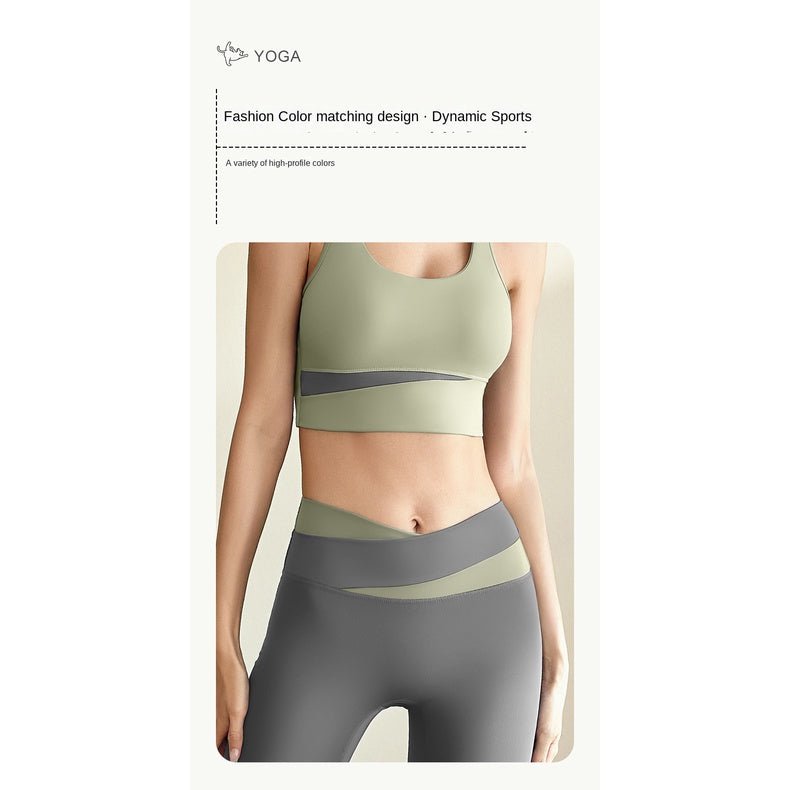 BODYCARVER CRASH Yoga Sports Outfit Women 2XL High Waist Belly Contracting 2pcs Yoga Suit Shockproof Sports Set Wear Women - BodyCarver