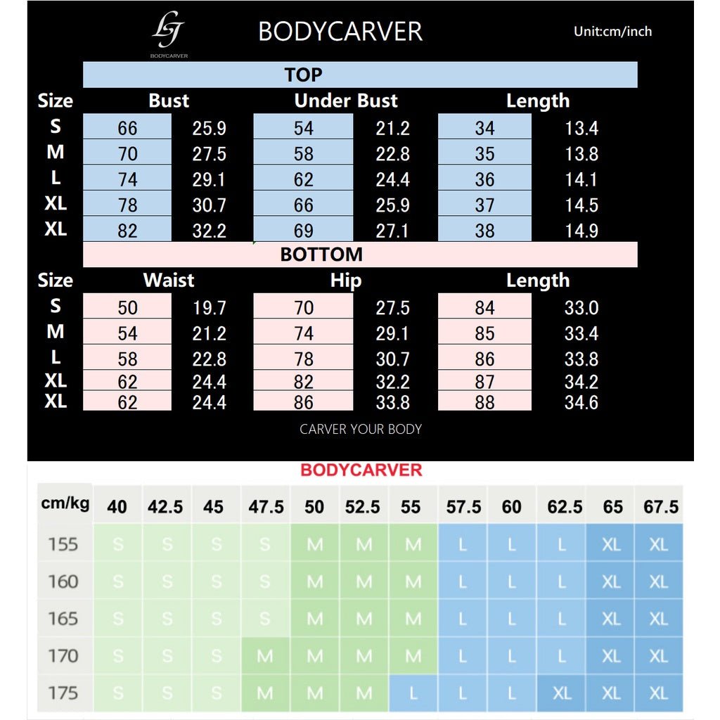 BODYCARVER CRASH Yoga Sports Outfit Women 2XL High Waist Belly Contracting 2pcs Yoga Suit Shockproof Sports Set Wear Women - BodyCarver