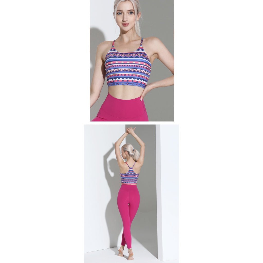 BODYCARVER MYTH 23ss Sports Wear Set Women Myth Patter Sports Yoga Bra High Elastic Fitness Running Pants Women Workout Yoga Set - BodyCarver