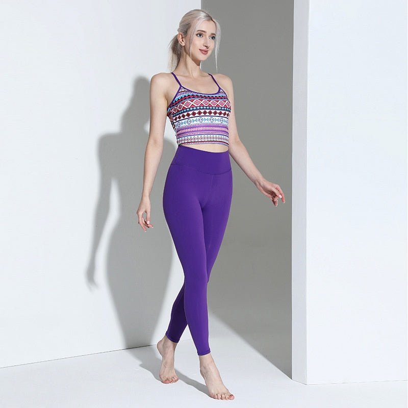 BODYCARVER MYTH 23ss Sports Wear Set Women Myth Patter Sports Yoga Bra High Elastic Fitness Running Pants Women Workout Yoga Set - BodyCarver