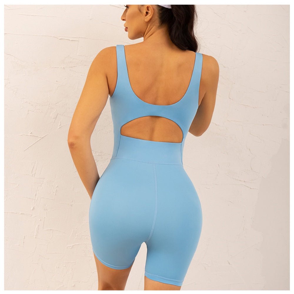 BODYCARVER NEW Yoga Jumpsuit with Pad Women Supportive Stylish One-Piece Workout Outfit Beauty Back Sports Wear Set Women - BodyCarver