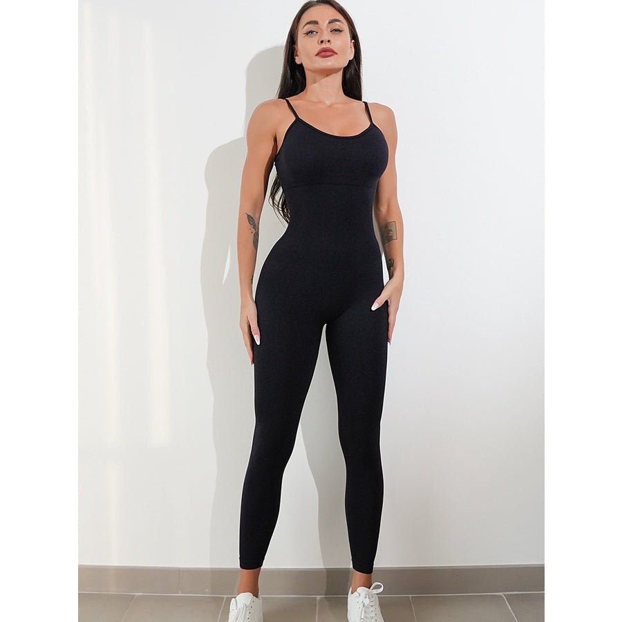 BODYCARVER NEWBIE OOTD Yoga Outfit Women Padded Beauty Back One-Piece Jumpsuit OOTD Seamless High Elastic Fitness Sports Onesie - BodyCarver