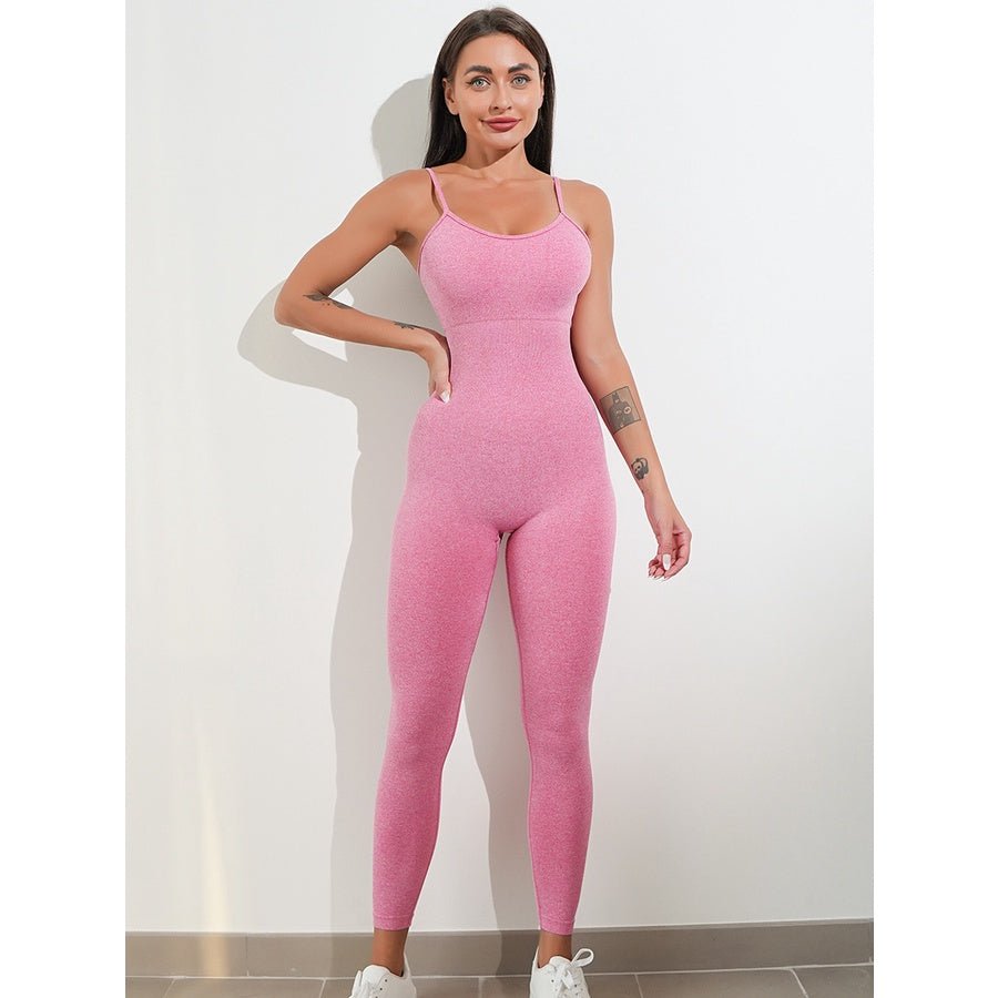 BODYCARVER NEWBIE OOTD Yoga Outfit Women Padded Beauty Back One-Piece Jumpsuit OOTD Seamless High Elastic Fitness Sports Onesie - BodyCarver