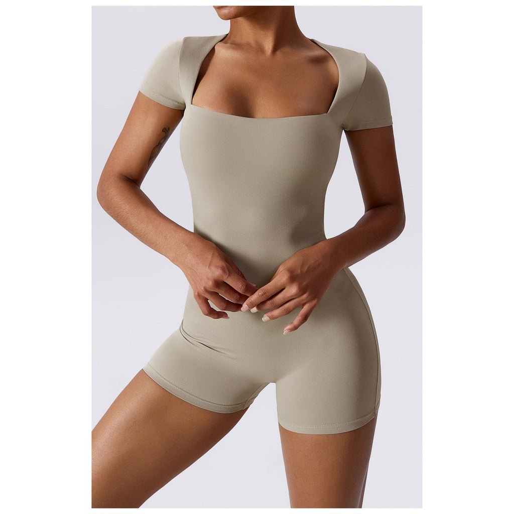 BODYCARVER One-Piece Yoga Jumpsuit Women Padded Sports Bodysuit High Elastic Fitness Gym Suit - BodyCarver