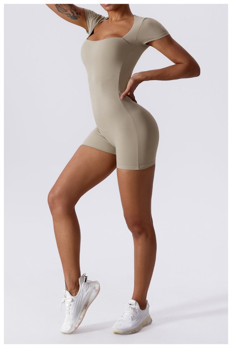 BODYCARVER One-Piece Yoga Jumpsuit Women Padded Sports Bodysuit High Elastic Fitness Gym Suit - BodyCarver