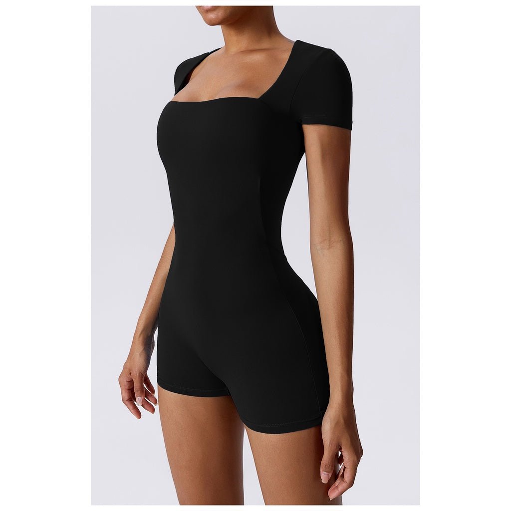 BODYCARVER One-Piece Yoga Jumpsuit Women Padded Sports Bodysuit High Elastic Fitness Gym Suit - BodyCarver