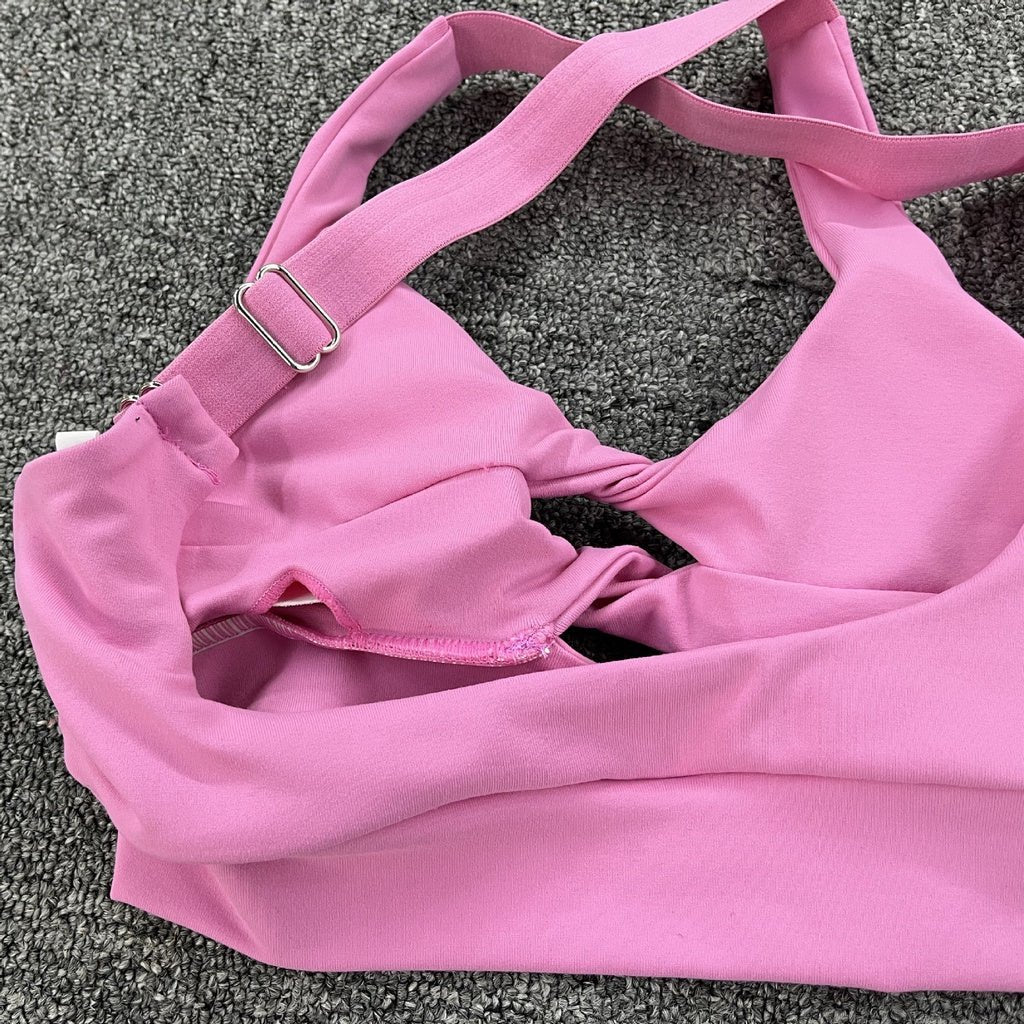 BODYCARVER Sexy Sports Yoga Set Wear Women Breathable Buttery Fitness Gym Outfit Cross Back Sports Bra Hip Lifting Shorts - BodyCarver