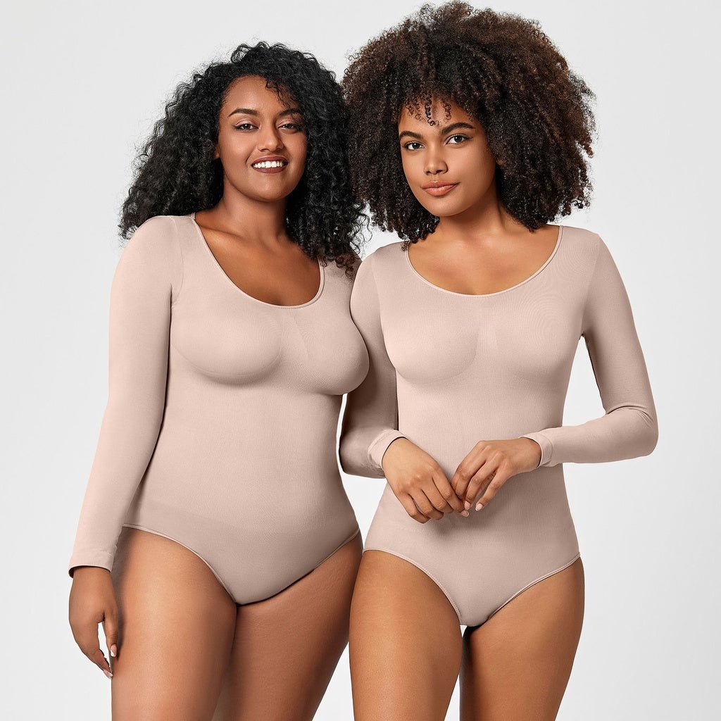 BODYCARVER Shapewear Jumpsuit Women Hip Lifting Corset Romper Underwear Long Sleeve Body Shaper Seamless One-Piece Onesie - BodyCarver