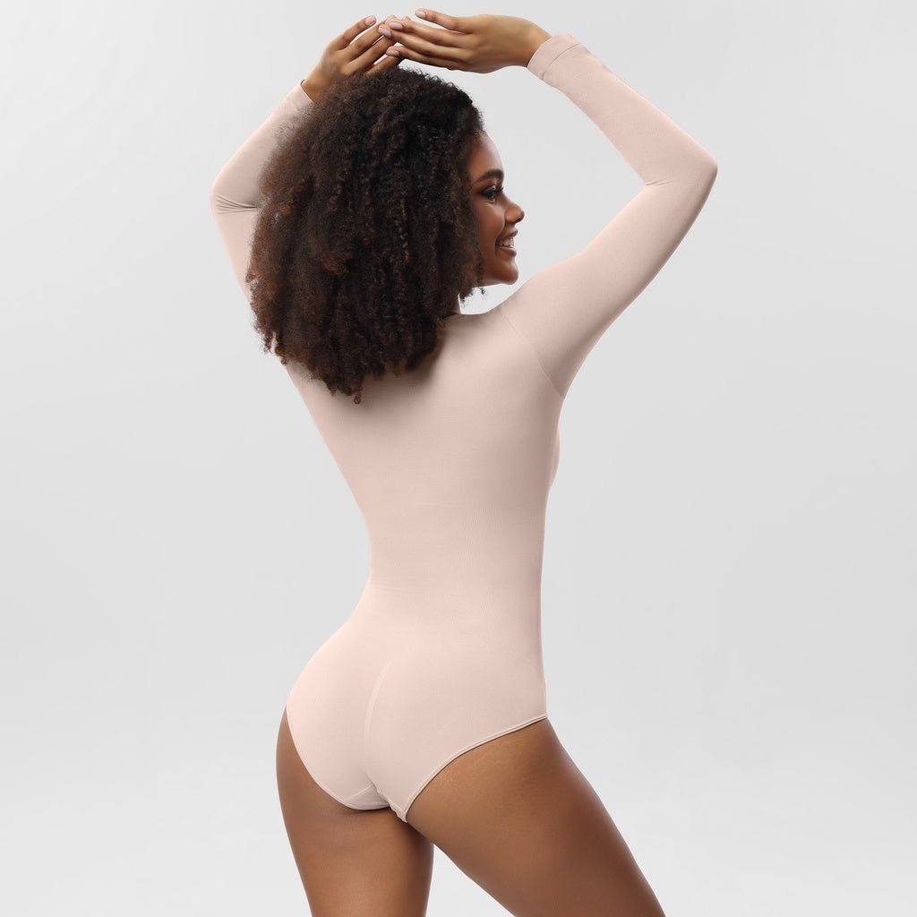 BODYCARVER Shapewear Jumpsuit Women Hip Lifting Corset Romper Underwear Long Sleeve Body Shaper Seamless One-Piece Onesie - BodyCarver