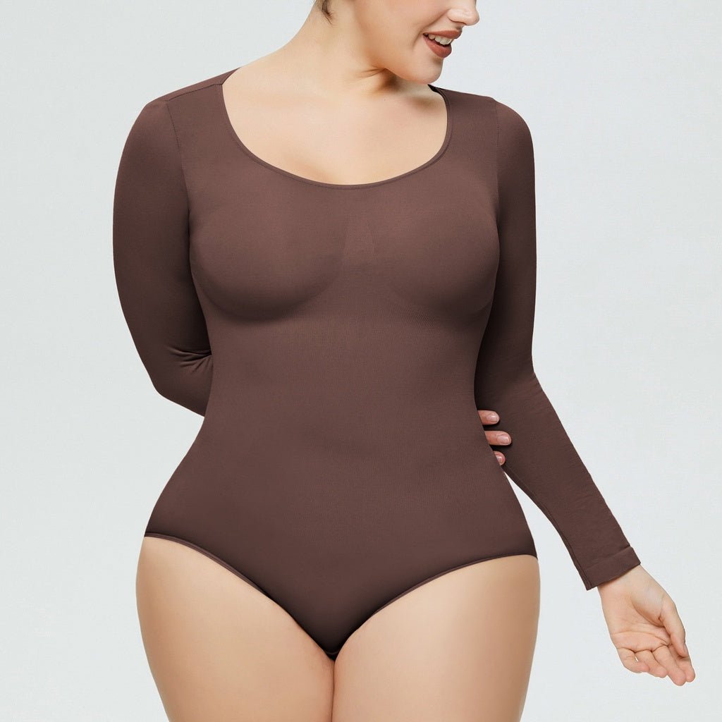 BODYCARVER Shapewear Jumpsuit Women Hip Lifting Corset Romper Underwear Long Sleeve Body Shaper Seamless One-Piece Onesie - BodyCarver