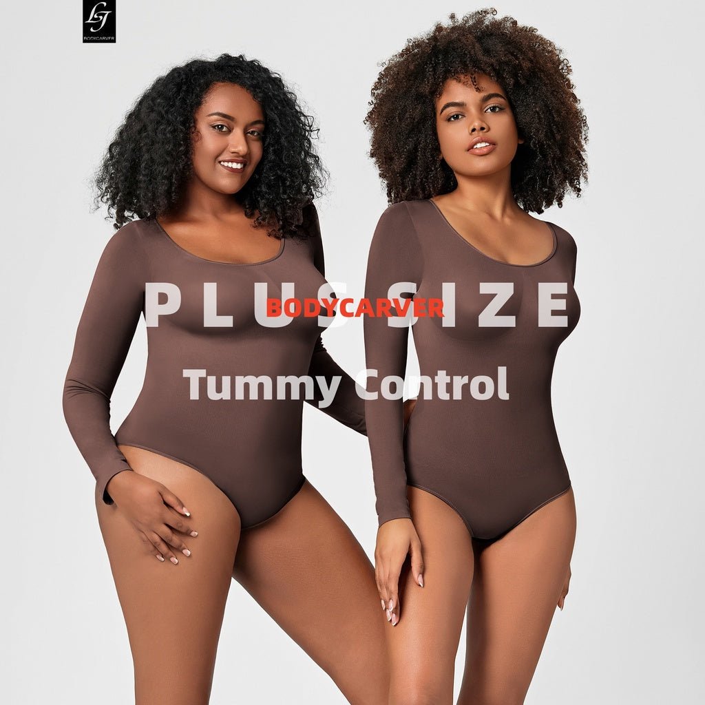 BODYCARVER Shapewear Jumpsuit Women Hip Lifting Corset Romper Underwear Long Sleeve Body Shaper Seamless One-Piece Onesie - BodyCarver