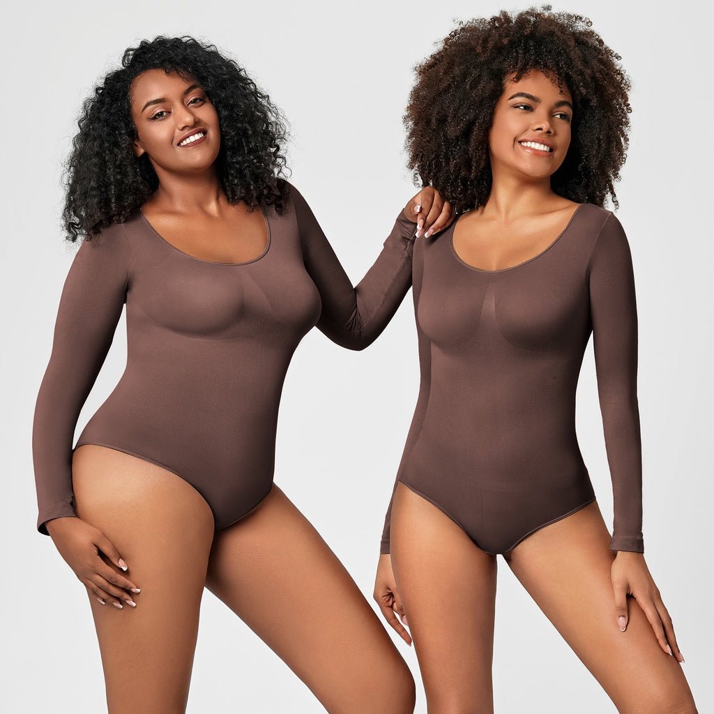 BODYCARVER Shapewear Jumpsuit Women Hip Lifting Corset Romper Underwear Long Sleeve Body Shaper Seamless One-Piece Onesie - BodyCarver