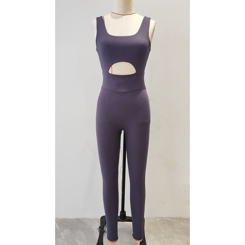 BODYCARVER V-SHAPE Aerial Yoga Jumpsuit Women Beauty Back Design Fitness Pilate Bodysuit with Pad Women Buttery Workout Athleisure Jumpsuit - BodyCarver