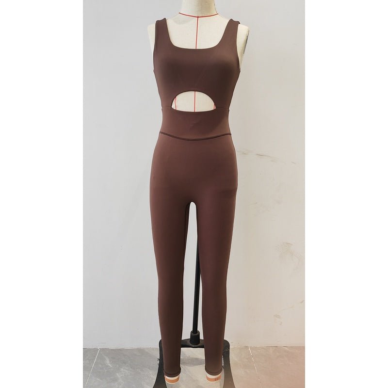 BODYCARVER V-SHAPE Aerial Yoga Jumpsuit Women Beauty Back Design Fitness Pilate Bodysuit with Pad Women Buttery Workout Athleisure Jumpsuit - BodyCarver