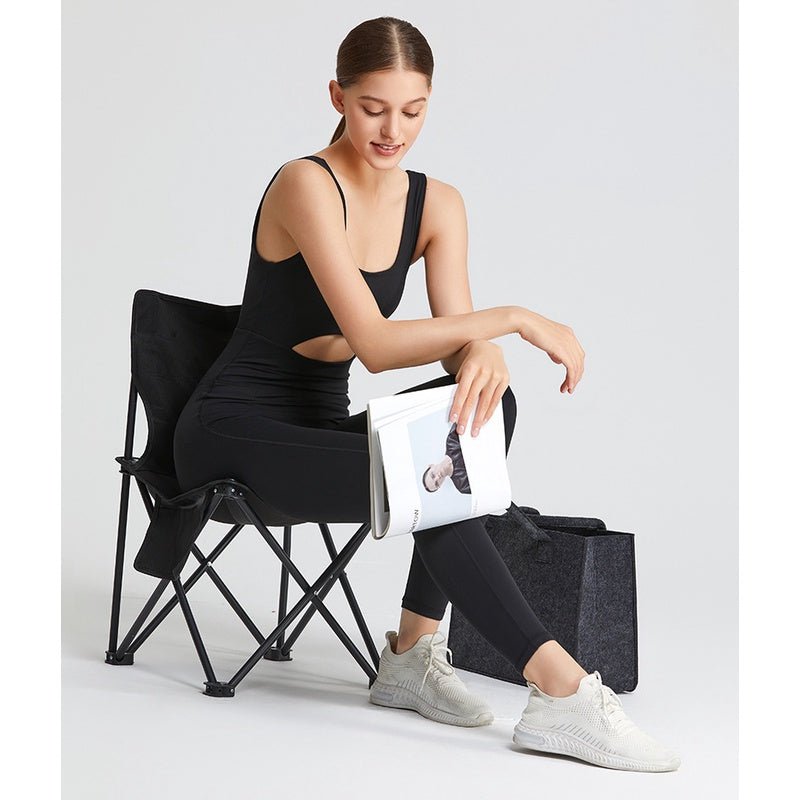 BODYCARVER V-SHAPE Aerial Yoga Jumpsuit Women Beauty Back Design Fitness Pilate Bodysuit with Pad Women Buttery Workout Athleisure Jumpsuit - BodyCarver