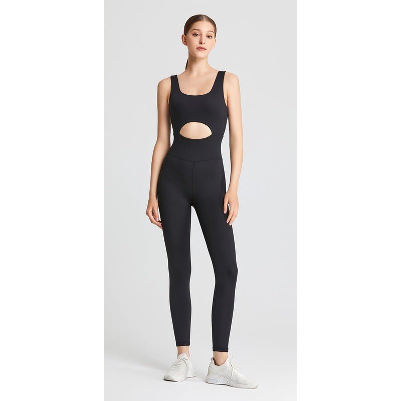 BODYCARVER V-SHAPE Aerial Yoga Jumpsuit Women Beauty Back Design Fitness Pilate Bodysuit with Pad Women Buttery Workout Athleisure Jumpsuit - BodyCarver