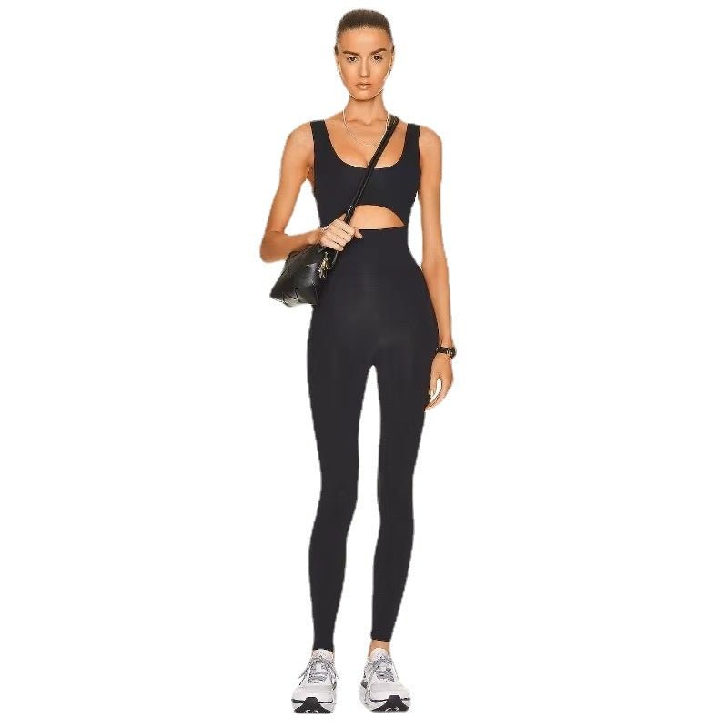 BODYCARVER V-SHAPE Aerial Yoga Jumpsuit Women Beauty Back Design Fitness Pilate Bodysuit with Pad Women Buttery Workout Athleisure Jumpsuit - BodyCarver
