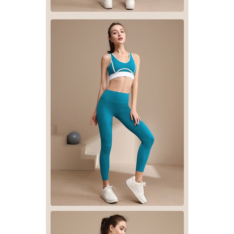 BODYCARVER W Line 2 Piece Sports Wear Set Women High Impact Sports Bra Super Buttery Elastic Yoga Pants Women Yoga Wear Set - BodyCarver