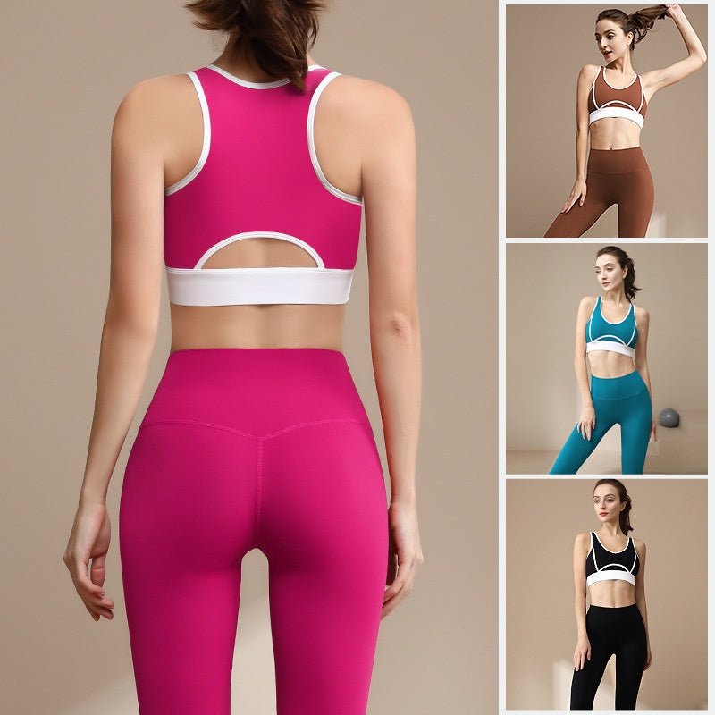 BODYCARVER W Line 2 Piece Sports Wear Set Women High Impact Sports Bra Super Buttery Elastic Yoga Pants Women Yoga Wear Set - BodyCarver