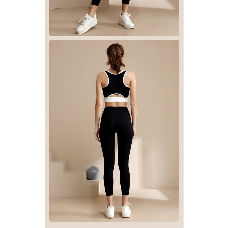 BODYCARVER W Line 2 Piece Sports Wear Set Women High Impact Sports Bra Super Buttery Elastic Yoga Pants Women Yoga Wear Set - BodyCarver