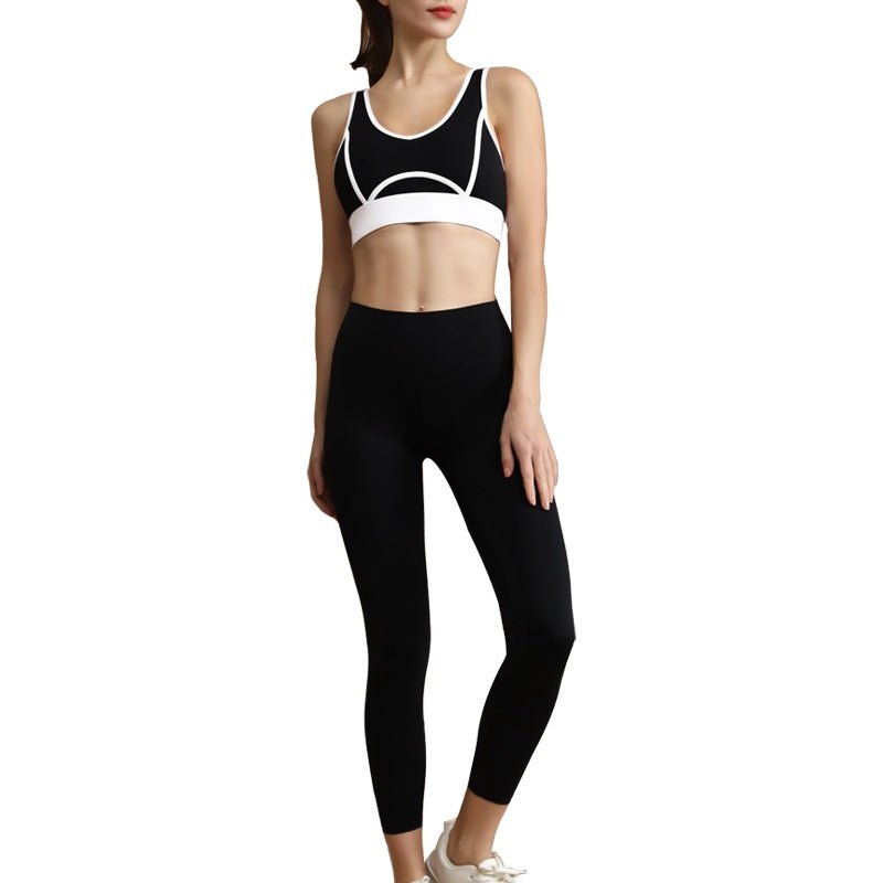 BODYCARVER W Line 2 Piece Sports Wear Set Women High Impact Sports Bra Super Buttery Elastic Yoga Pants Women Yoga Wear Set - BodyCarver