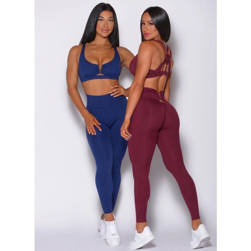 Double Cross Back Sportswear Set Women Activewear Suit Shockproof Sports Bra High Waist Legging Shaping Fitness Trousers Yoga Clothes - BodyCarver