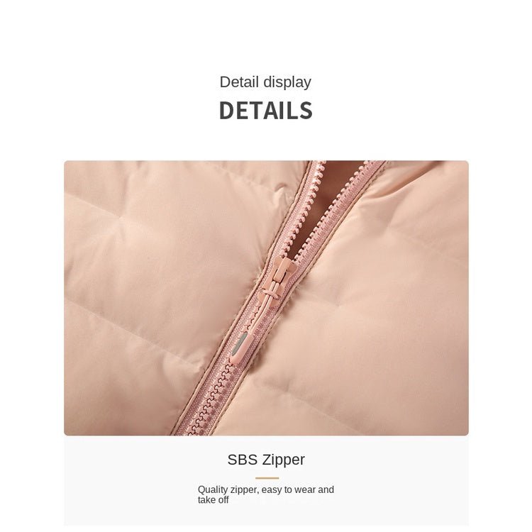 Down Jacket Women Goose Down Warm Outfit Slim-Fit Sports Fitness Jacket - BodyCarver
