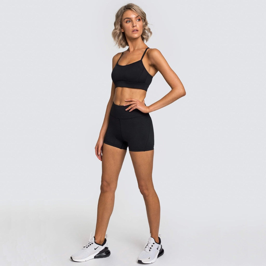 Workout Yoga Set Women Fitness Clothing Jogging Gym Clothes Beauty Back Sports Bra Running Bike Shorts WS021
