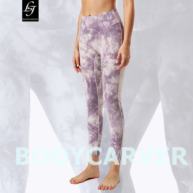 Ultra Buttery Yoga Pants Women TIE DYE High Waist Sports Training Legging High Elastic Fitness Outfit Legging Women - BodyCarver
